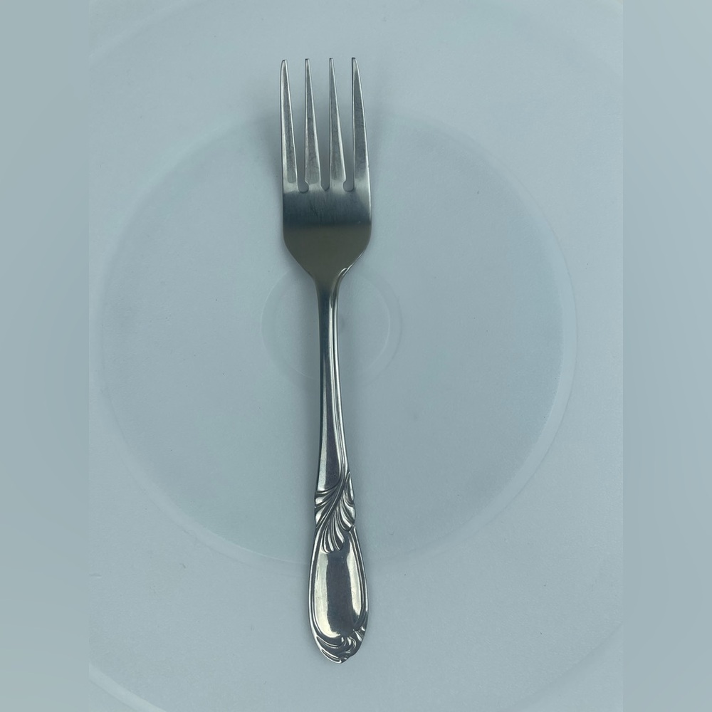 FINAL SALE! Hampton Silversmiths Danube Salad Fork Stainless Steel Swirl Handle